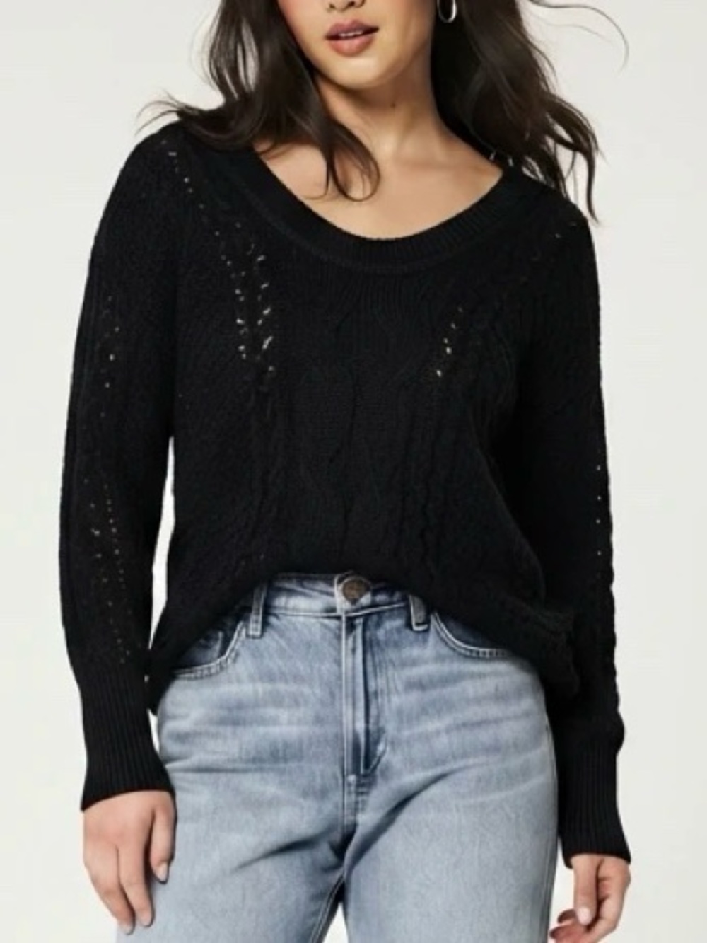 Duffy Wool & Cashmere Black Sweater